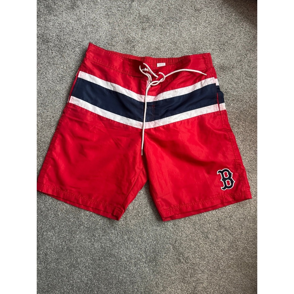 MLB Genuine Merchandise Boston Red Sox Swim Shorts Red XL Trunks Mesh Lining